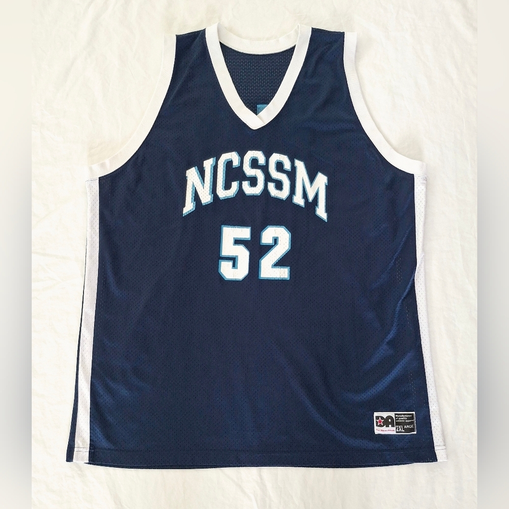 Vintage Men's North Carolina School Of Science & Math Basketball Jersey 2XL - Picture 6 of 6
